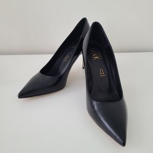 NWOT Made in Italy 🇮🇹 Black Genuine Leather Heels/Pumps